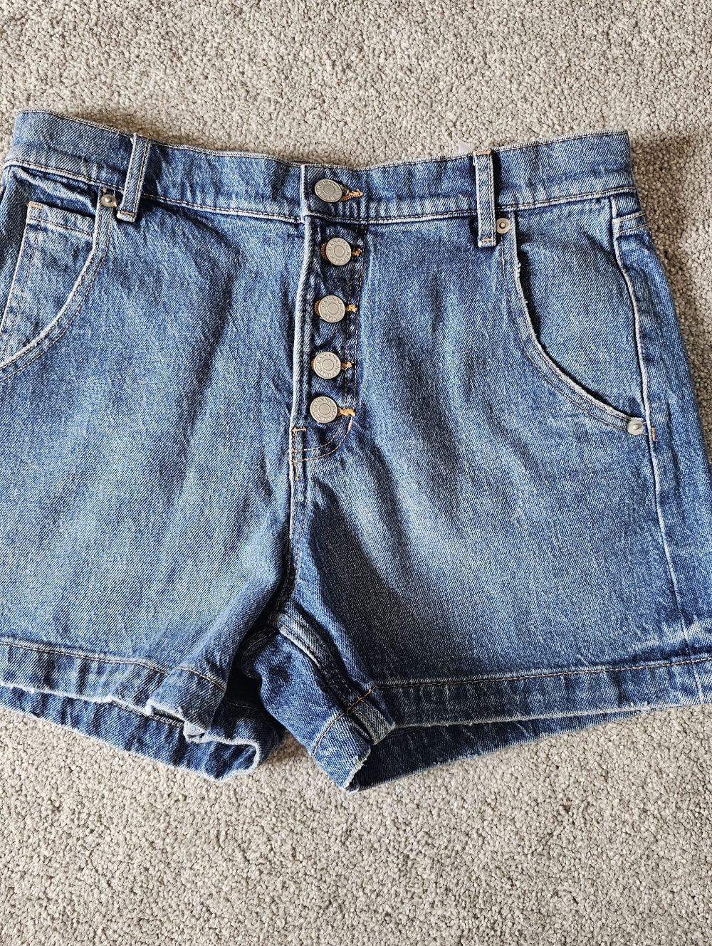 Banana Republic High Waist Button Fly Jean Shorts - Picture 2 of 9